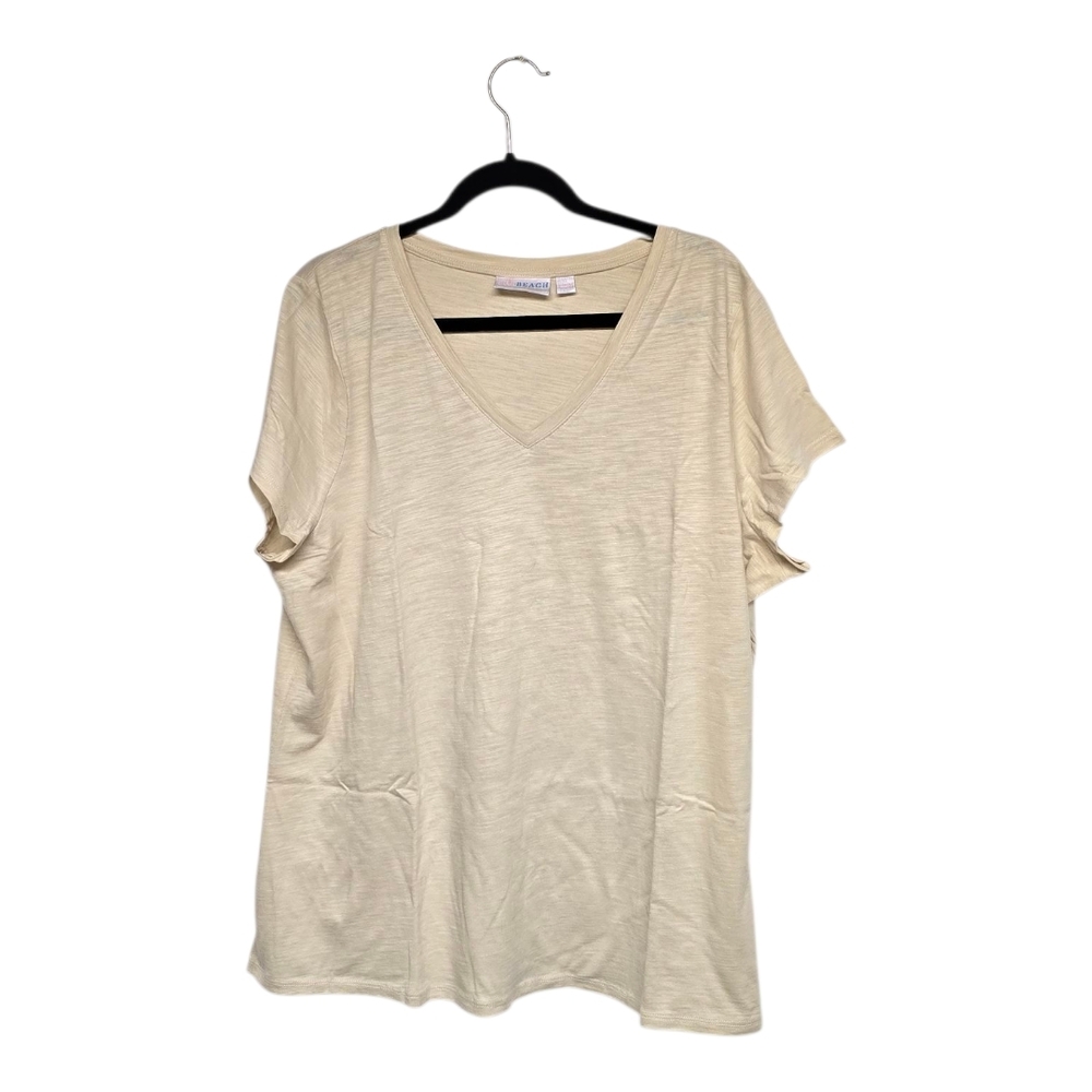Belle by Kim Gravel Cream V-Neck Tee